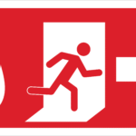 FIRE EXIT SIGN STICKER