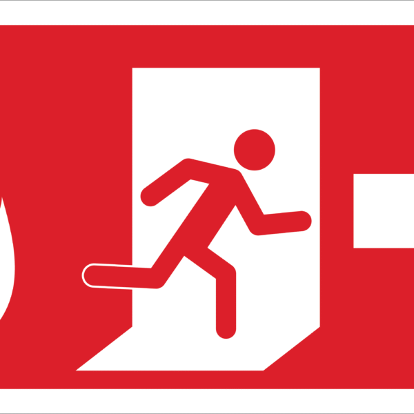 FIRE EXIT SIGN STICKER