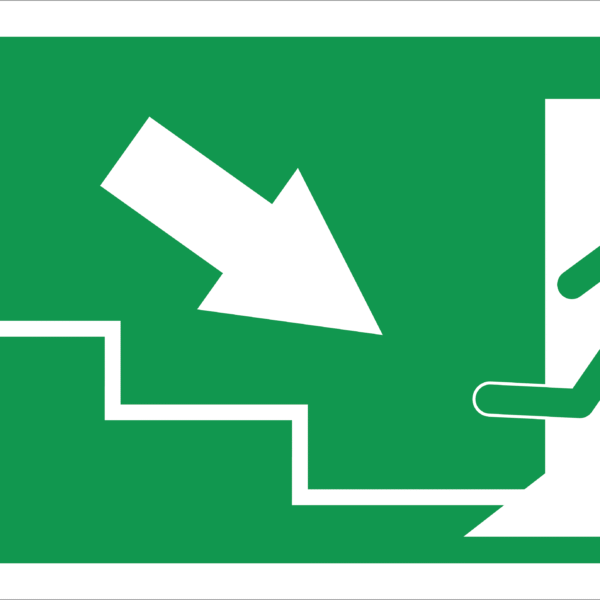 FIRE EXIT SIGN STICKER
