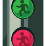 CROSSING SIGNAL STICKER