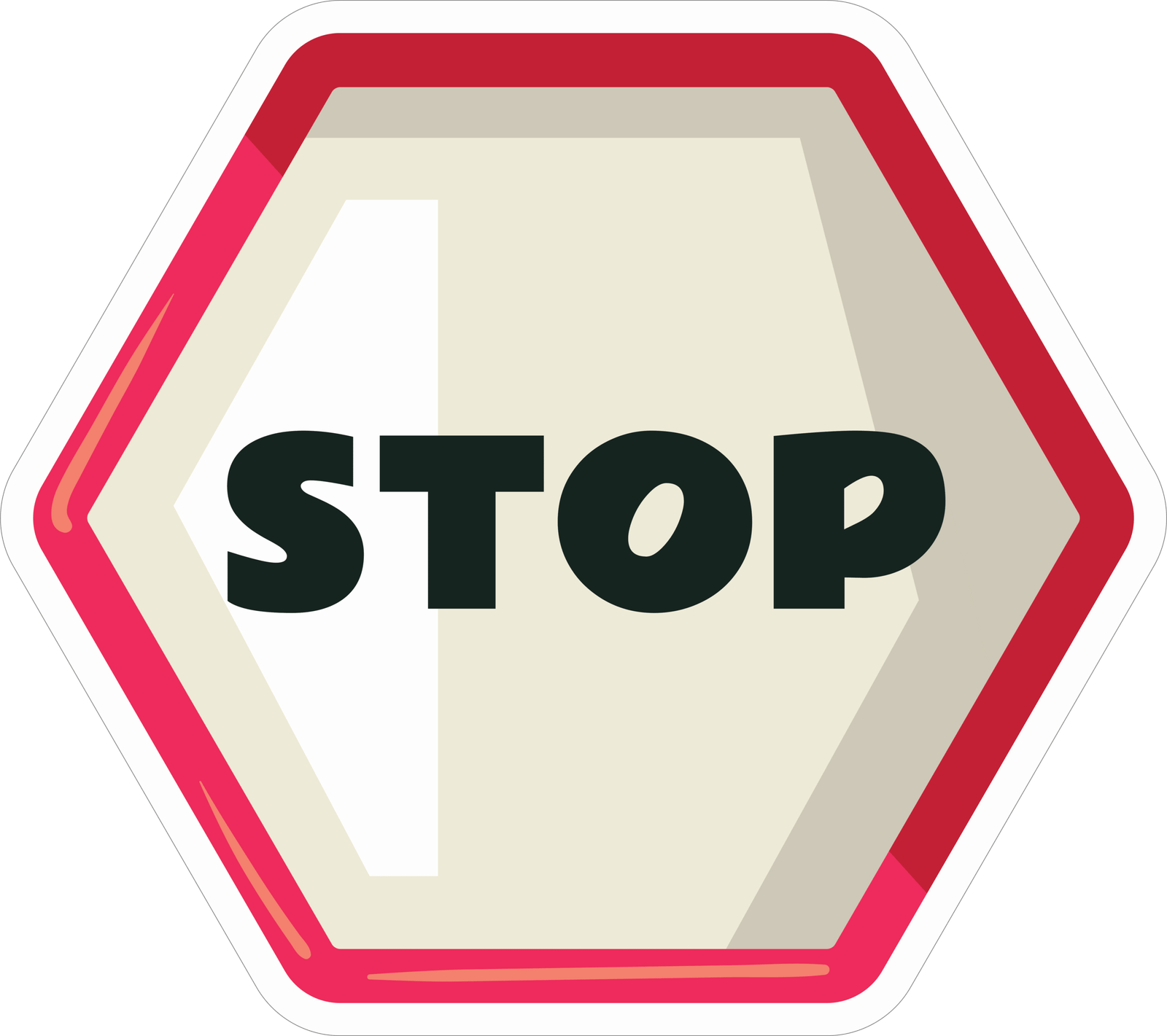 106 STOP STICKER - Image 1