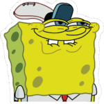 SpongeBob SquarePants Smirk Sticker