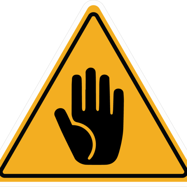 STOP HAND STICKER
