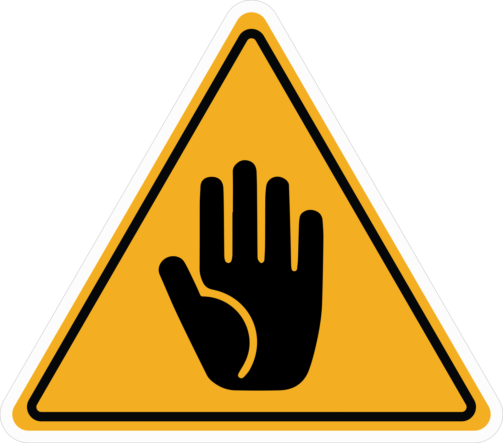 116 STOP HAND STICKER - Image 1