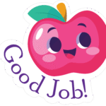 Good Job Apple Sticker