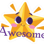 Awesome Star Face Sticker