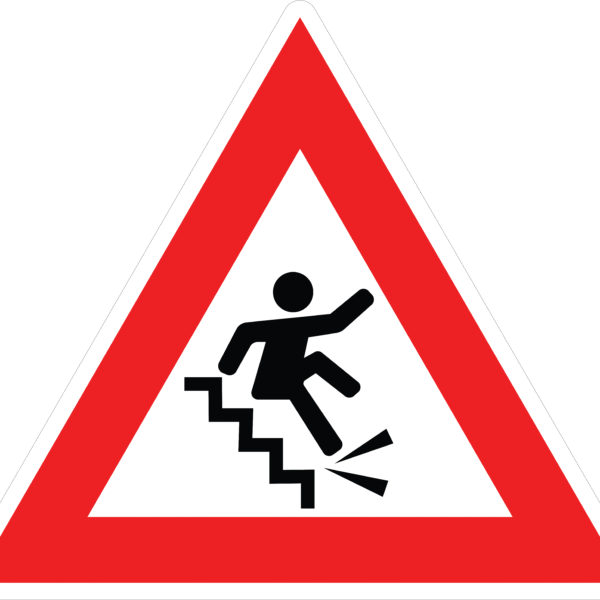 RISK FALLING STICKER