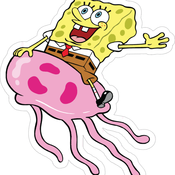 SpongeBob Jellyfishing Sticker