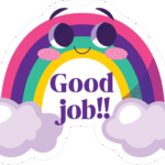 Good Job Rainbow Sticker