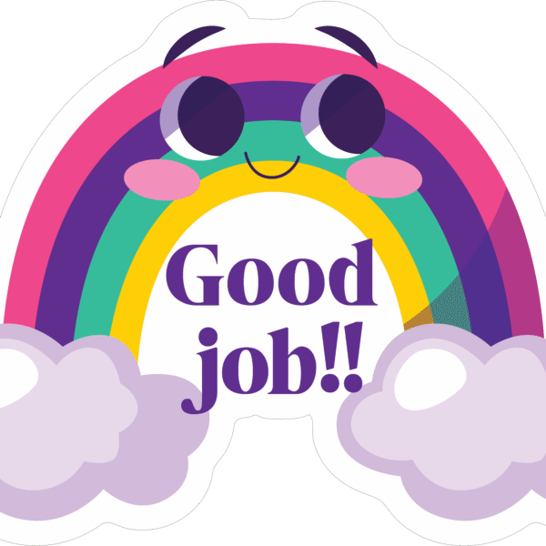 Good Job Rainbow Sticker