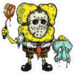 Horror Spongebob Jason Sticker