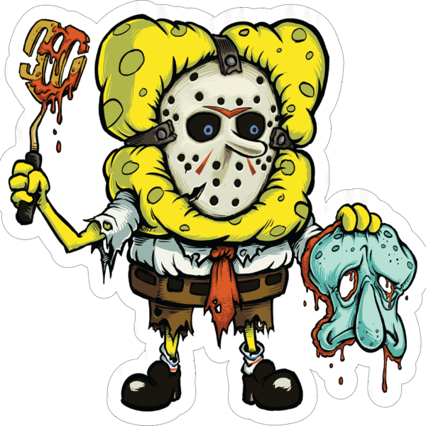 Horror Spongebob Jason Sticker