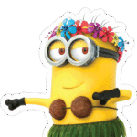 Hula Minion Sticker