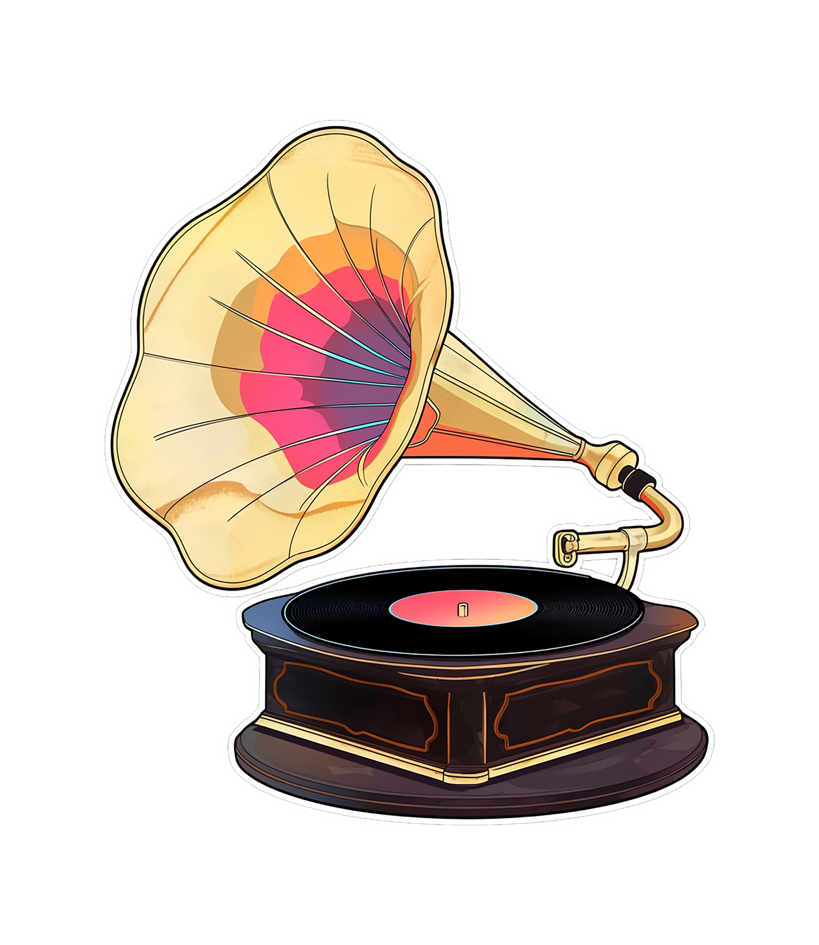 160 GRAMOPHONE STICKER - Image 1