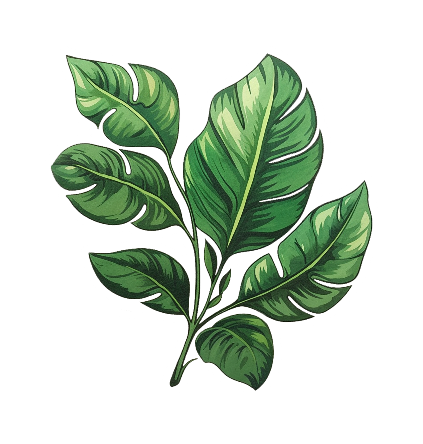 162 LEAF FLOWER STICKER - Image 1