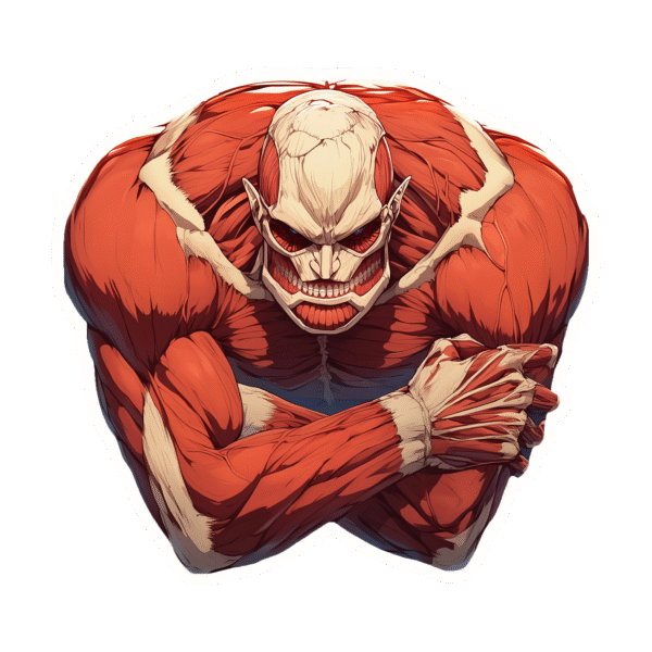RED MUSCLE STICKER