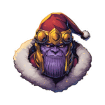 CRISTMAS THANOS STICKER