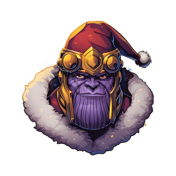 CRISTMAS THANOS STICKER