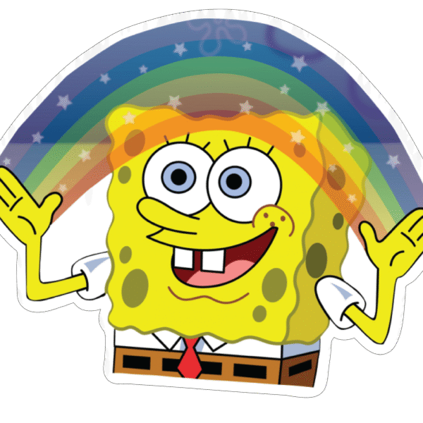 Spongebob Rainbow Sticker