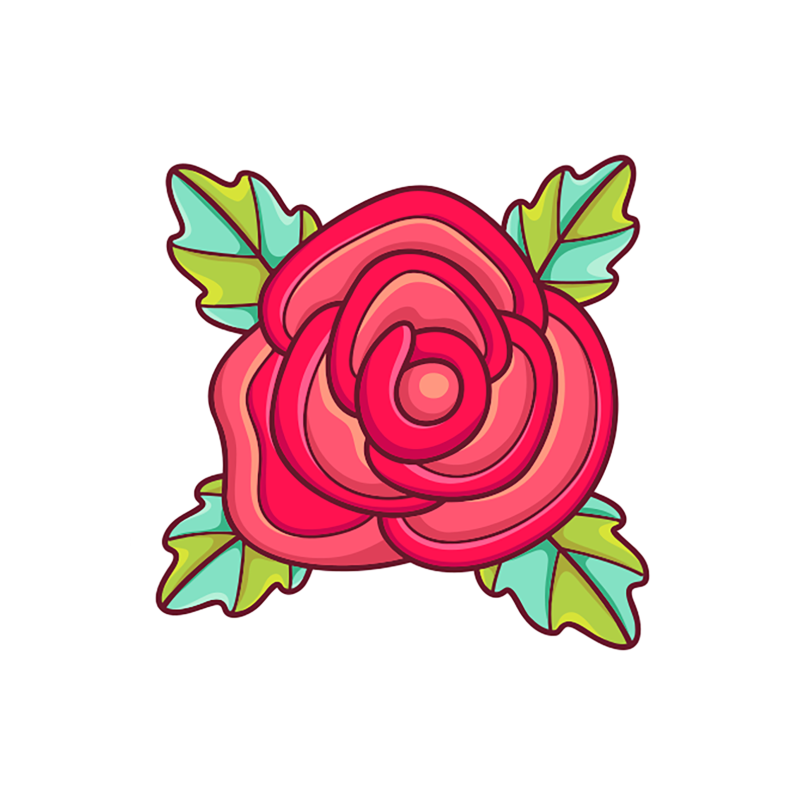 187 ROSE STICKER - Image 1