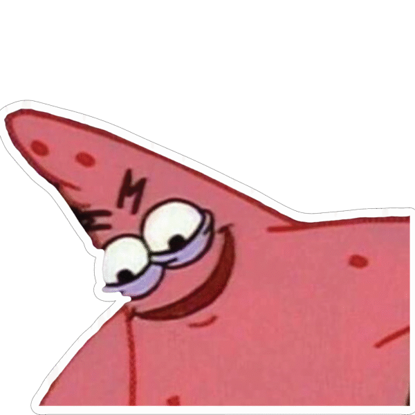 Skeptical Patrick Meme Sticker