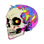 NEON SKULL STICKER