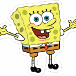 SpongeBob SquarePants Happy Pose Sticker