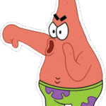 Angry Patrick Star Sticker