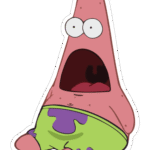 Surprised Patrick Star Sticker