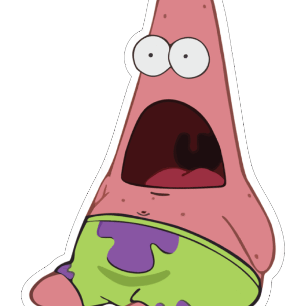 Surprised Patrick Star Sticker