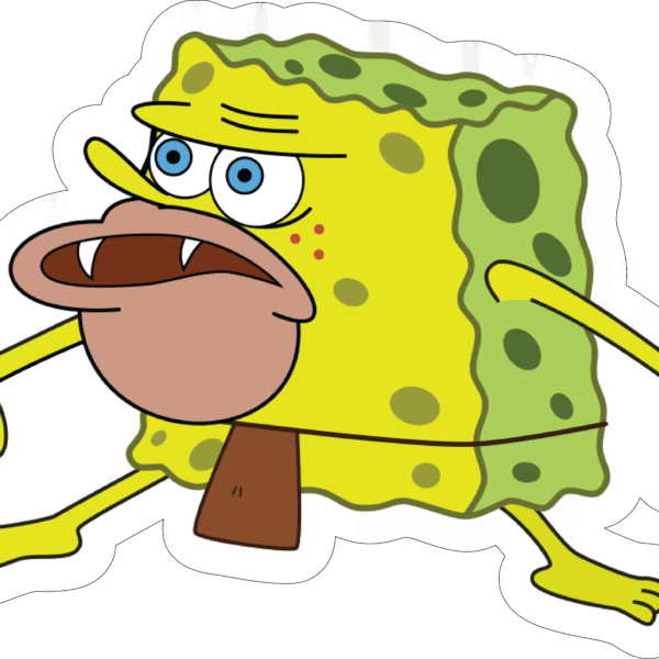 SpongeBob SquarePants Caveman Sticker