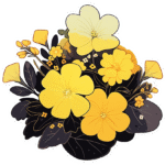 YELLOW FLOWER STICKER