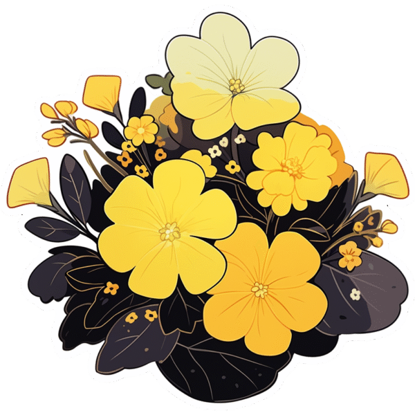 YELLOW FLOWER STICKER