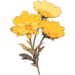 YELLOW FLOWER 2 STICKER