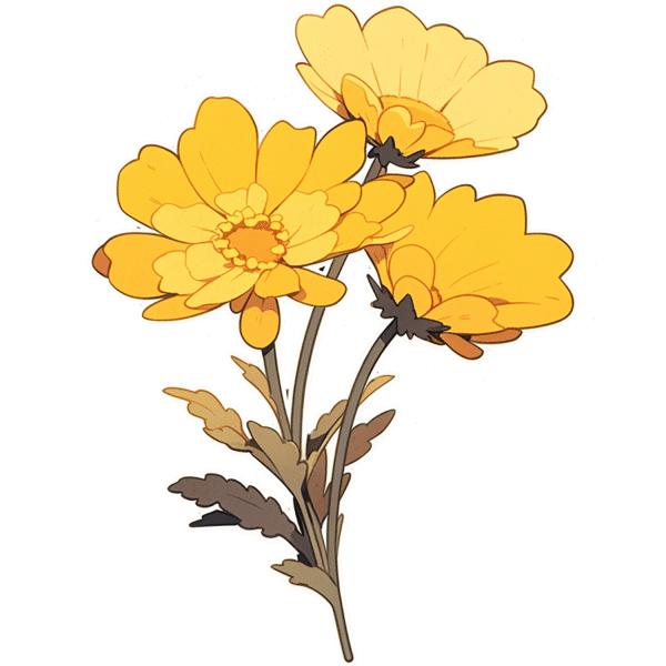 YELLOW FLOWER 2 STICKER