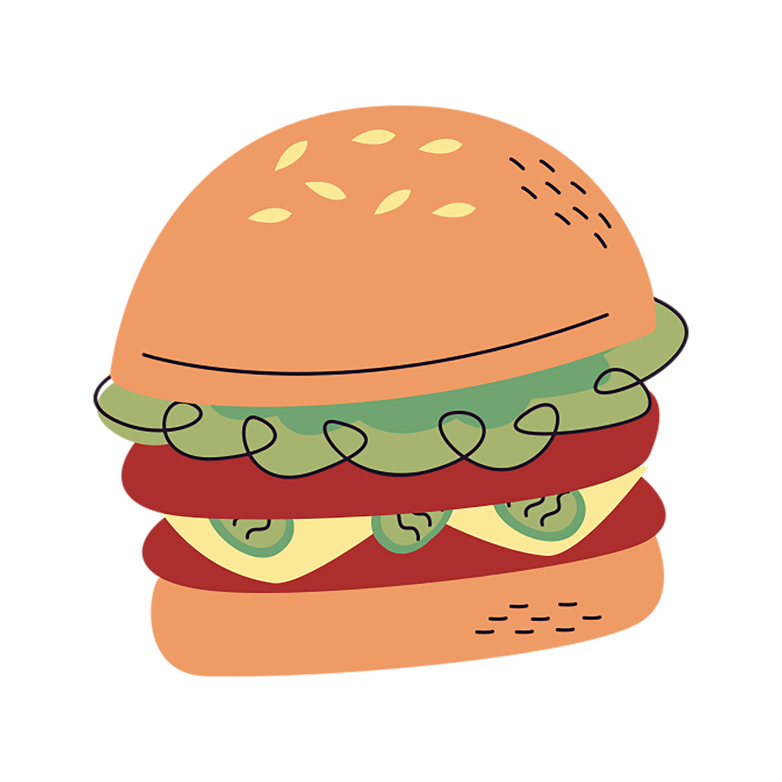 258 BURGER STICKER - Image 1