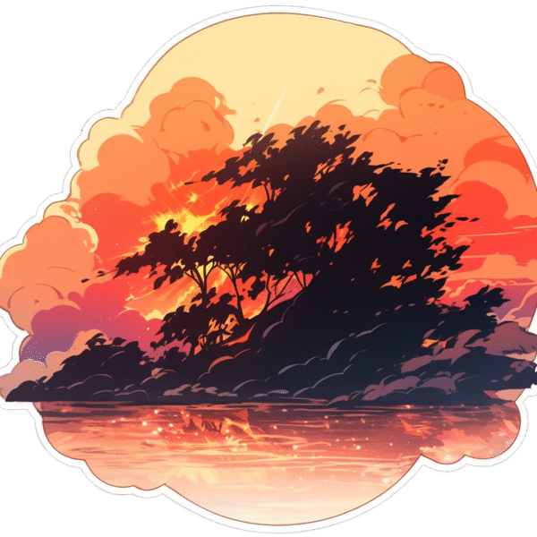 SUNSET ISELAND STICKER