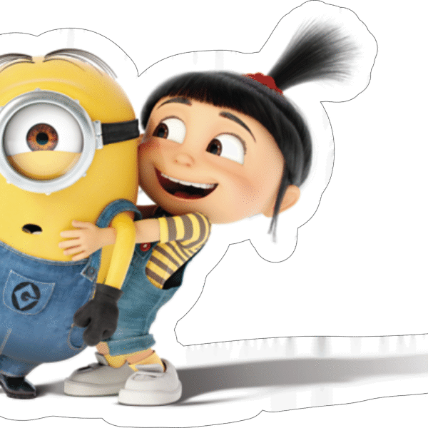 Agnes and Minion Hug Sticker