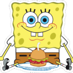 Spongebob Squarepants Krabby Patty Sticker