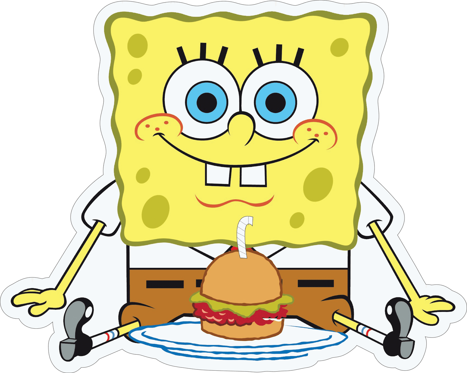 26 Spongebob Squarepants Krabby Patty Sticker - Image 1