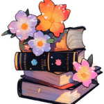 FLOWER & BOOK STICKER