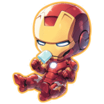 CUTE IRON MAN STICKER