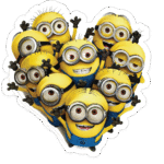 Minions Heart Sticker