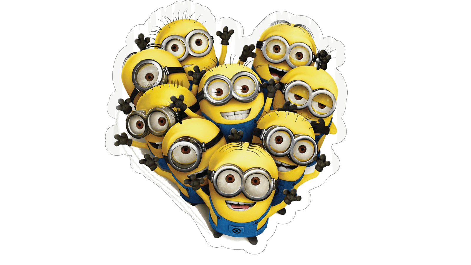 29 Minions Heart Sticker - Image 1