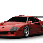 Red Ferrari F40 Sports Car Sticker