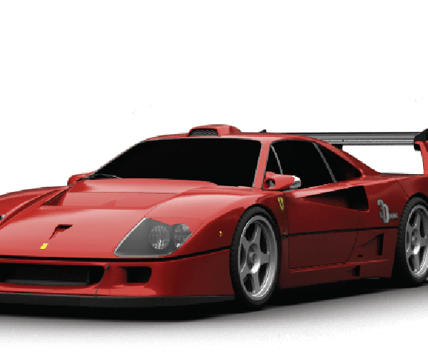 Red Ferrari F40 Sports Car Sticker