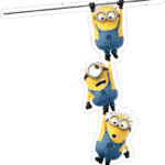 Hanging Minions Sticker