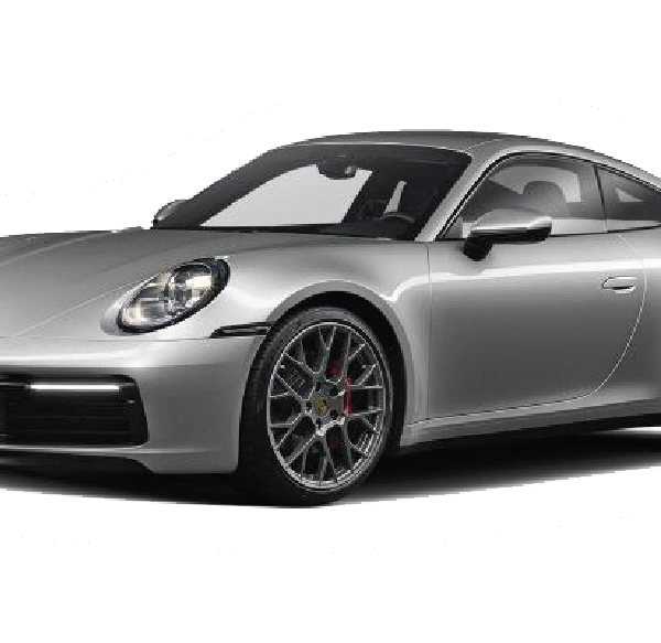 Silver Porsche 911 Sports Car Sticker