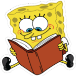SpongeBob Reading Book Sticker