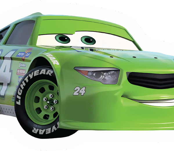 Cars 24 Green Racing Car Sticker
